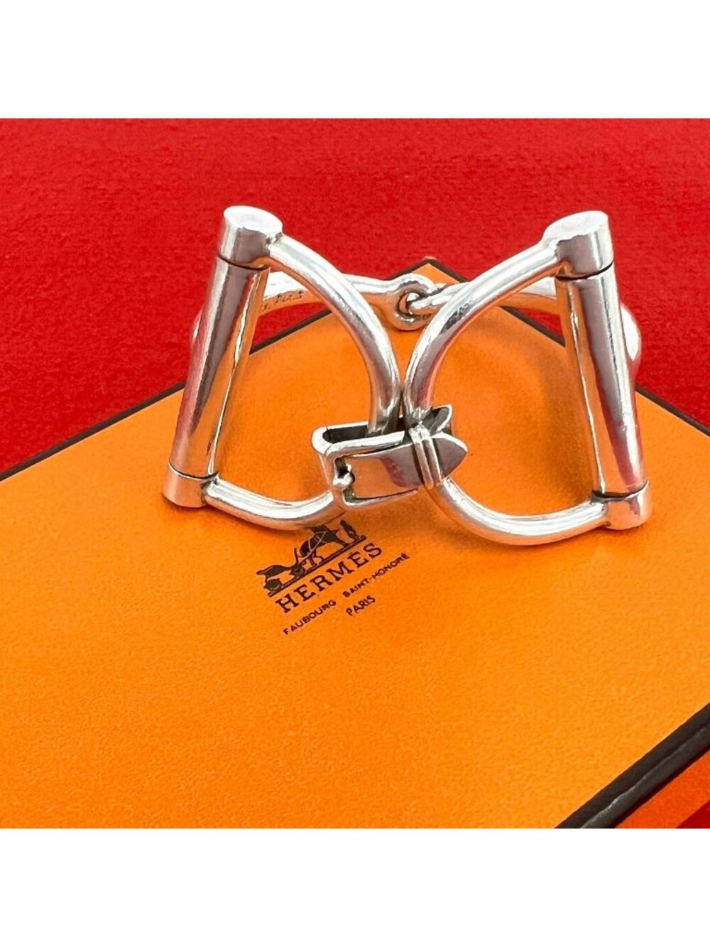 Hermes Vintage Horsebit Bracelet 925 Sterling Silver